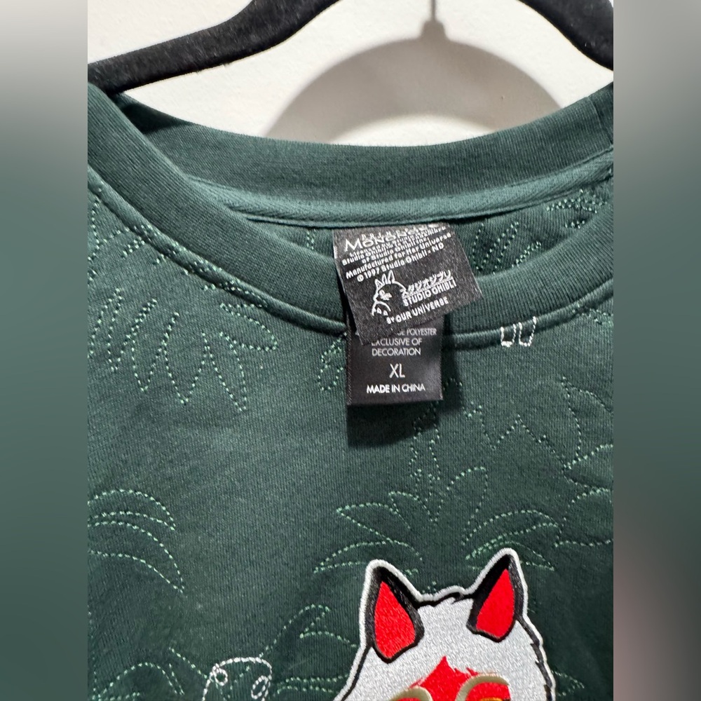 Studio Ghibli Princess Mononoke San's Mask Kodama Embroidered Crewneck (XL) - Picture 5 of 6
